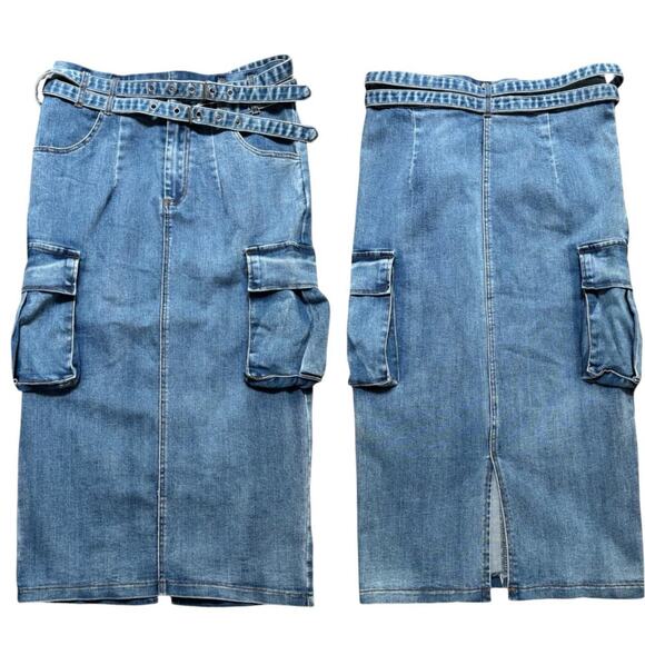 Y2K VTG. 5 PC. ABERCROMBIE,CARGO SKIRT, DRESS, TOPS CHERRY BELT SZ. 6 S/M - Picture 4 of 7